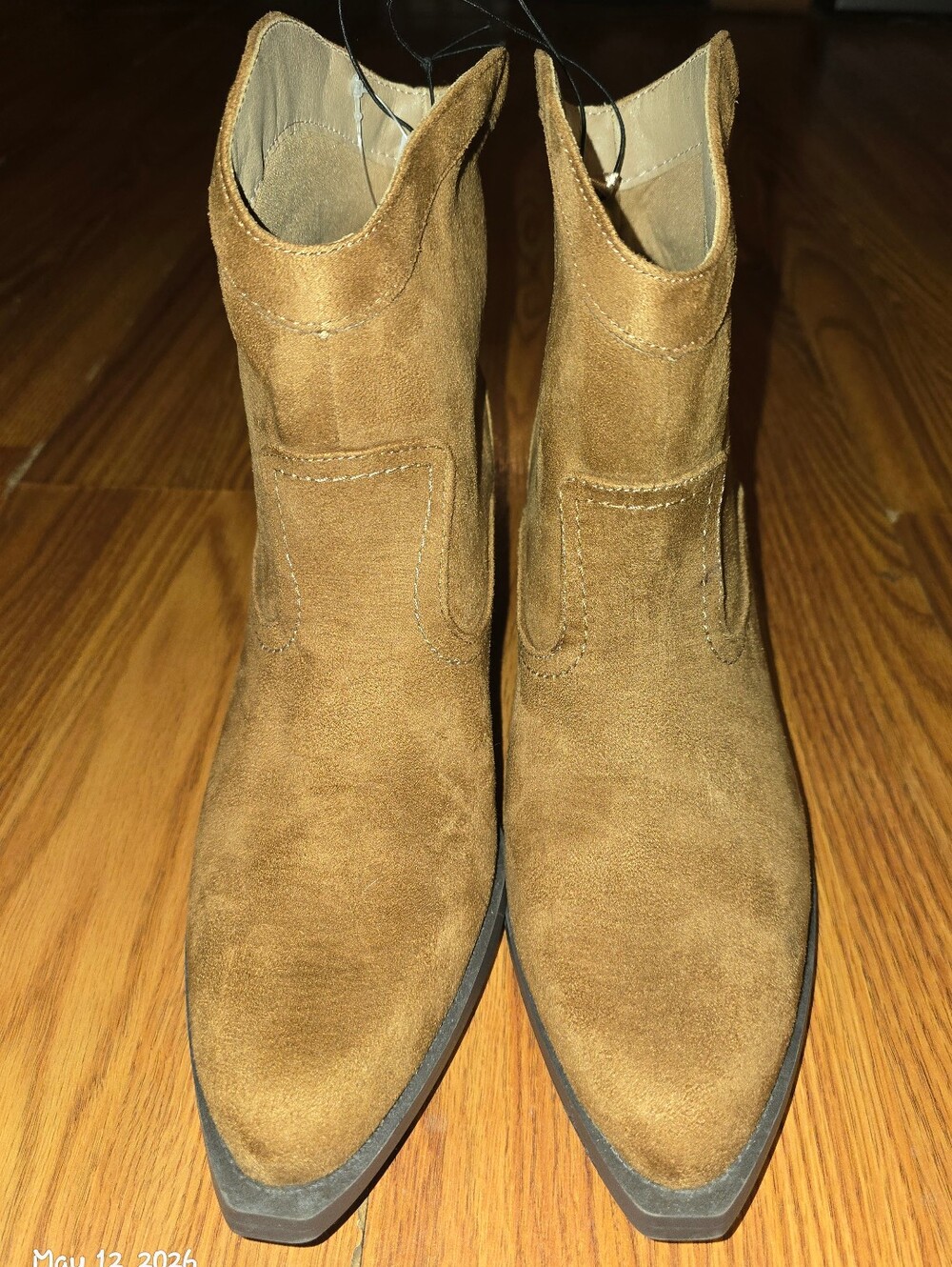 These are Time and Tru women's faux suede ankle booties